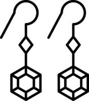 orecchino linea icona vettore