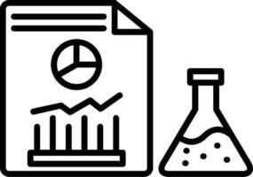 chimico analisi linea icona vettore