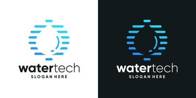 acqua olio logo design modello con un' tecnologia astratto stile grafico design . simbolo, icona, creativo. vettore