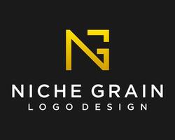 lettera ng monogramma attività commerciale azienda logo design. vettore