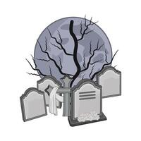 illustrazione di cimitero vettore