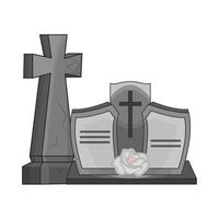 illustrazione di cimitero vettore