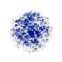 blu sporco cerchio squallido superficie spalmato con dipingere acquerello con spruzzi e gocce, grunge struttura isolato su bianca sfondo. vettore
