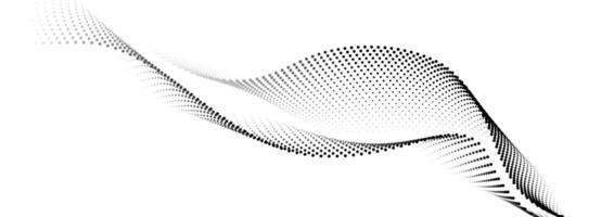 grigio e bianca astratto sfondo con fluente particelle. digitale tecnologia concetto vettore
