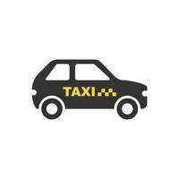 Taxi servizio icona nel piatto stile. taxi illustrazione su isolato sfondo. consegna azienda cartello attività commerciale concetto. vettore