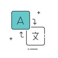 traduzione linguaggio conversione icona design vettore