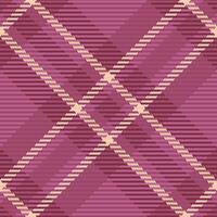 effetto sfondo plaid struttura, sentiero tessile modello tessuto. scenario senza soluzione di continuità tartan dai un'occhiata nel rosa e leggero colori. vettore