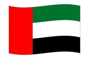 agitando bandiera di il nazione unito arabo emirati. illustrazione. vettore