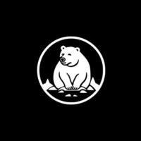 orso, illustrazione in bianco e nero vettore