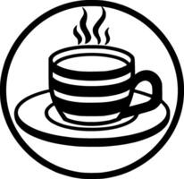 caffè - minimalista e piatto logo - illustrazione vettore