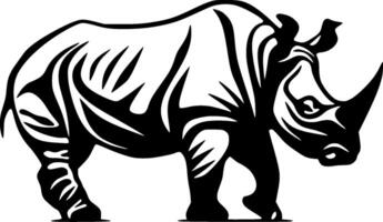 rinoceronte, nero e bianca illustrazione vettore