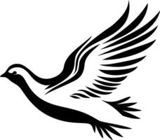 colomba uccello, minimalista e semplice silhouette - illustrazione vettore