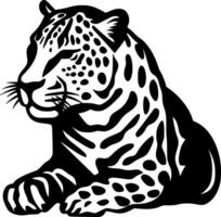 leopardo, minimalista e semplice silhouette - illustrazione vettore