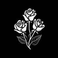 Rose - minimalista e piatto logo - illustrazione vettore