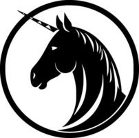 unicorno - minimalista e piatto logo - illustrazione vettore