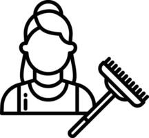 pulizia donna schema illustrazione vettore