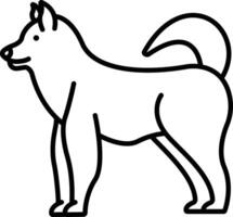 malamute cane schema illustrazione vettore