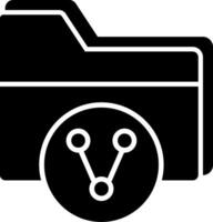 cartella Condividere glifo icona vettore