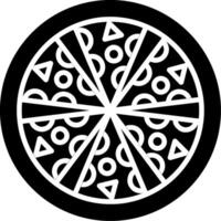icona del glifo della pizza vettore