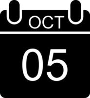 ottobre glifo icona vettore