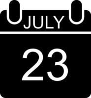 luglio glifo icona vettore