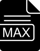 max file formato glifo icona vettore