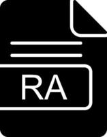 RA file formato glifo icona vettore