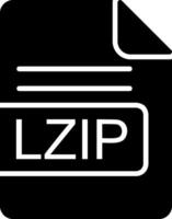 lzip file formato glifo icona vettore