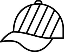 icona della linea del cappello vettore