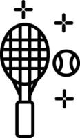 icona della linea da tennis vettore
