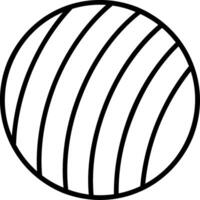 esercizio palla linea icona vettore