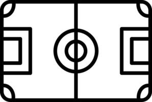 icona della linea del campo da calcio vettore