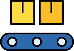 trasportatore cintura linea pieno icona vettore