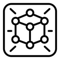 virtuale la realtà proiezione icona schema . ologramma visiera vettore