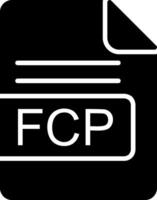 fcp file formato glifo icona vettore