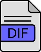 diff file formato linea pieno icona vettore