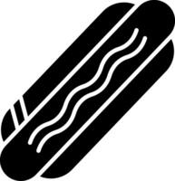 icona del glifo hot dog vettore