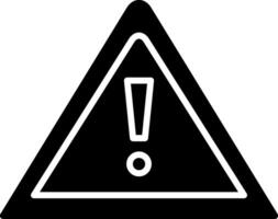 icona del glifo con segnale di avvertimento vettore