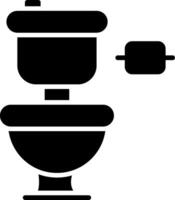 icona del glifo della toilette vettore