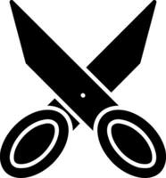 icona del glifo con le forbici vettore