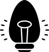 icona del glifo con lampadina vettore