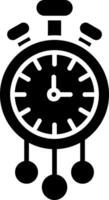 icona del glifo con orologio vettore