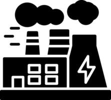 icona del glifo della centrale elettrica vettore