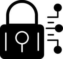 icona del glifo di sicurezza informatica vettore