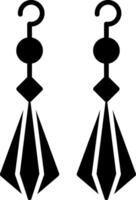 icona del glifo di orecchini vettore