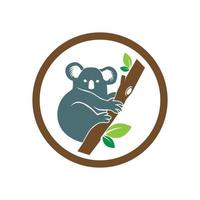 simpatico logo koala vettore