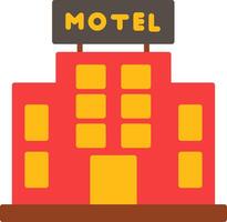 motel piatto icona vettore