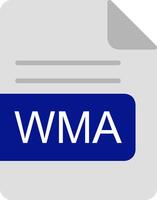 wma file formato piatto icona vettore