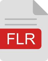 flr file formato piatto icona vettore