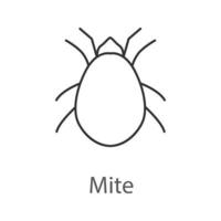 icona lineare di acaro. acari. illustrazione di linea sottile. simbolo di contorno. disegno vettoriale isolato contorno